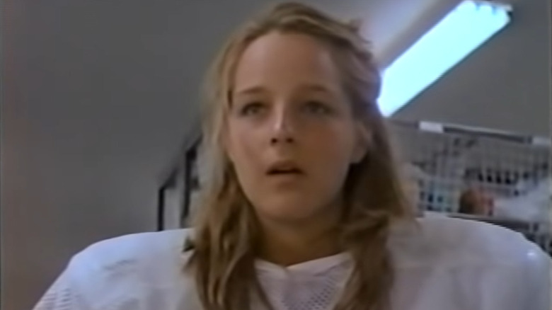 Helen Hunt wears football gear
