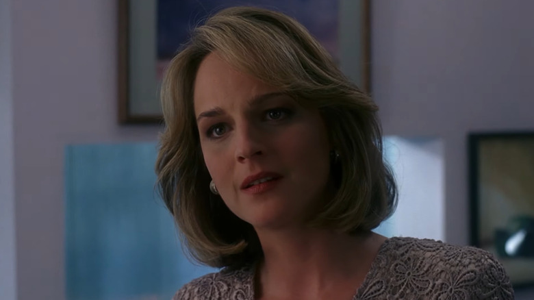 Helen Hunt looks upset