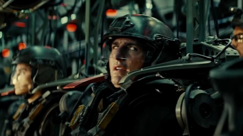 William Cage wearing helmet