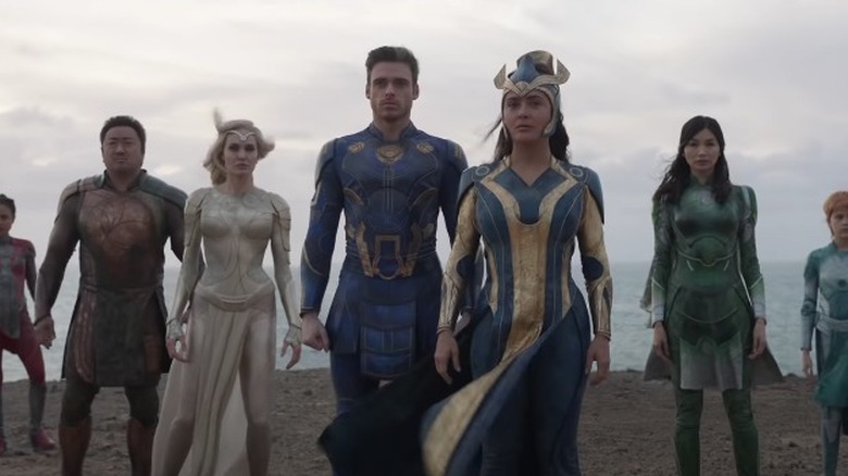 Eternals assembling on the beach