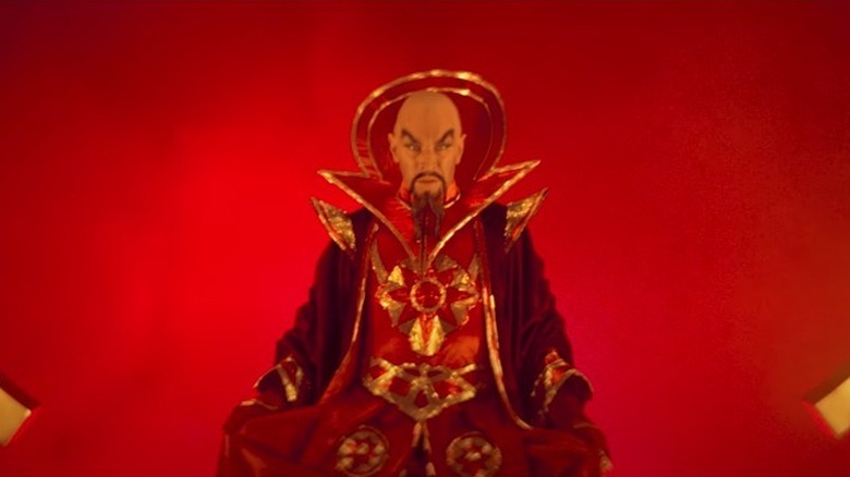Ming the Merciless against red backdrop