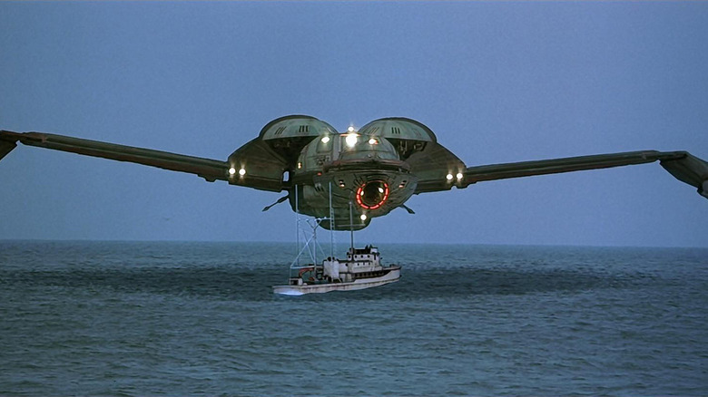 Bird of Prey Hovering over ocean