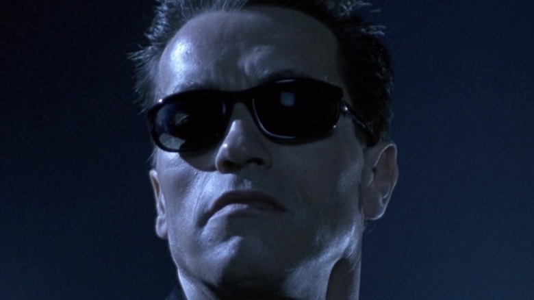 Arnold Schwarzenegger staring