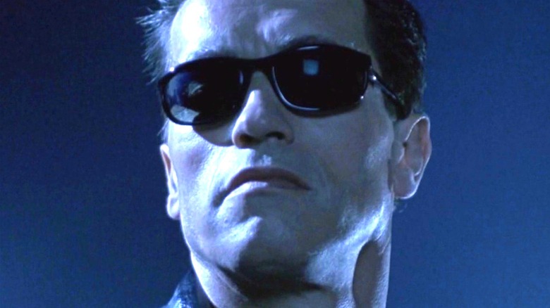Arnold Schwarzenegger staring