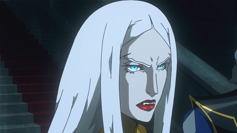 Camilla looking serious on Castlevania