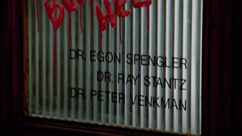 Spengler Stantz Venkman's office door