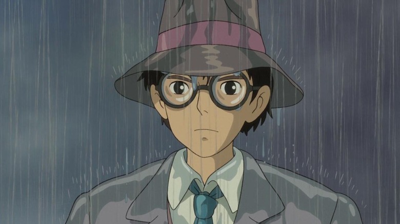 Jiro standing in the rain in The Wind Rises (2013)