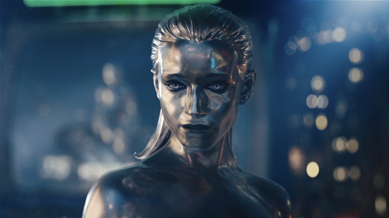 The Silver Surfer looking intent in 