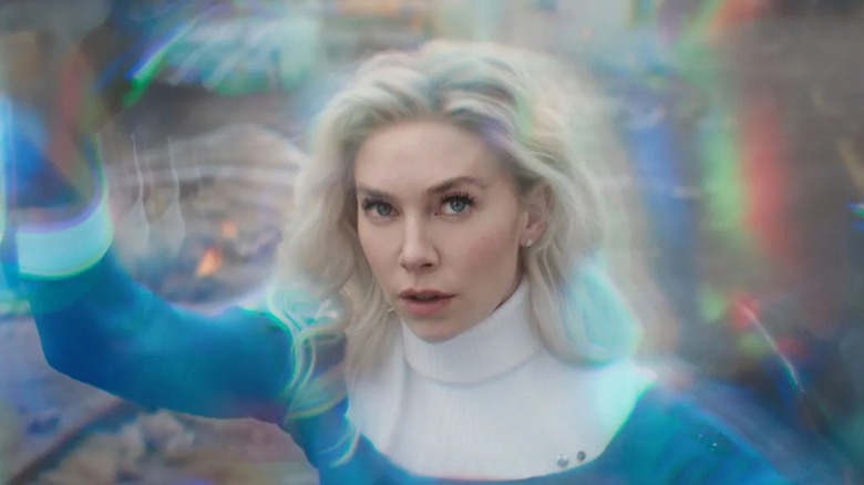 Sue Storm deploying in her powers in "The Fantastic Four: First Steps" (2025)