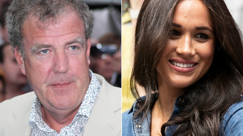 Jeremy Clarkson left, Meghan Markle right
