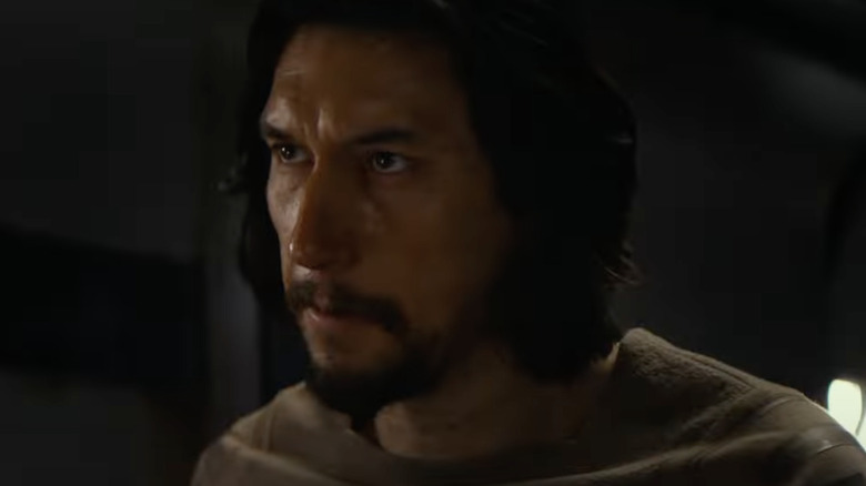 Adam Driver looking freaked out in 65