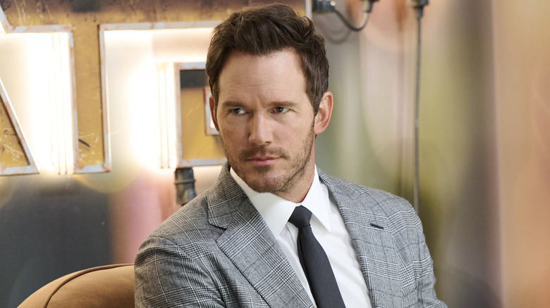 Chris Pratt at a press conference in Spain in 2025