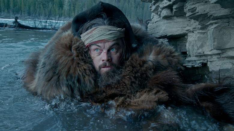 Hugh Glass looks up in "The Revenant" (2015)