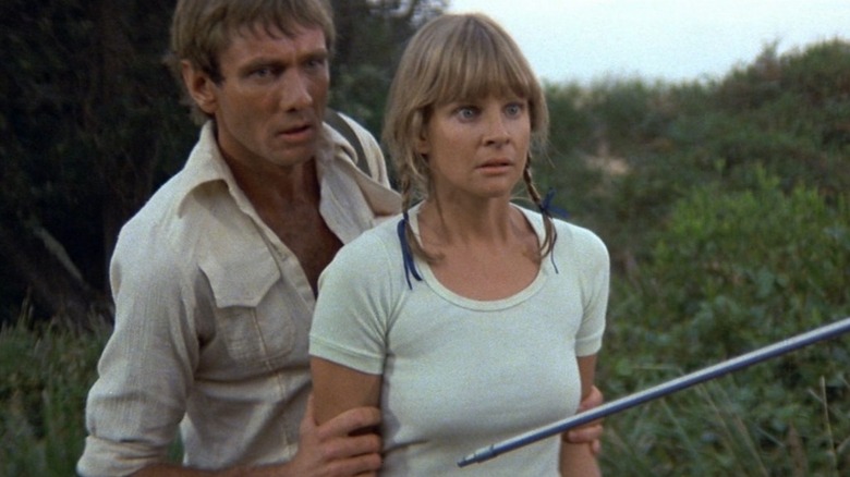 Peter and Marcia with scared expressions in "Long Weekend."