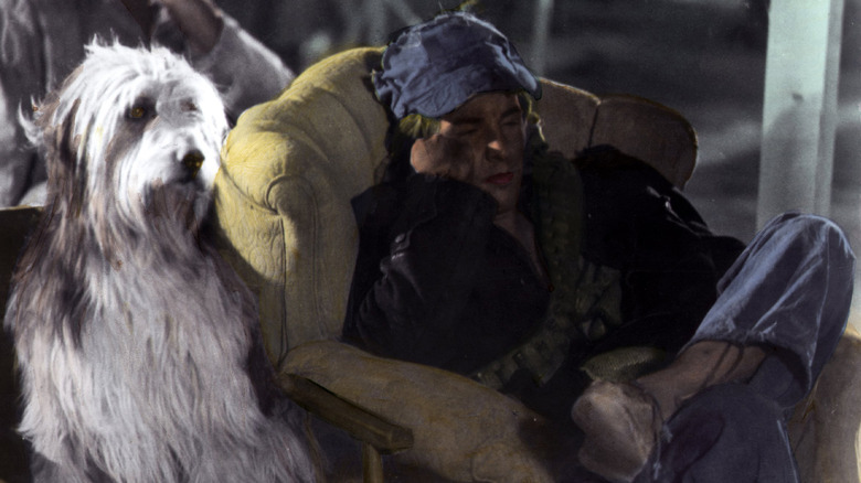 Vic in a chair with Blood nearby in A Boy and His Dog (1975)