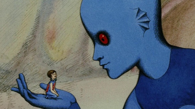 Tiwa holding Terr in her hand in Fantastic Planet