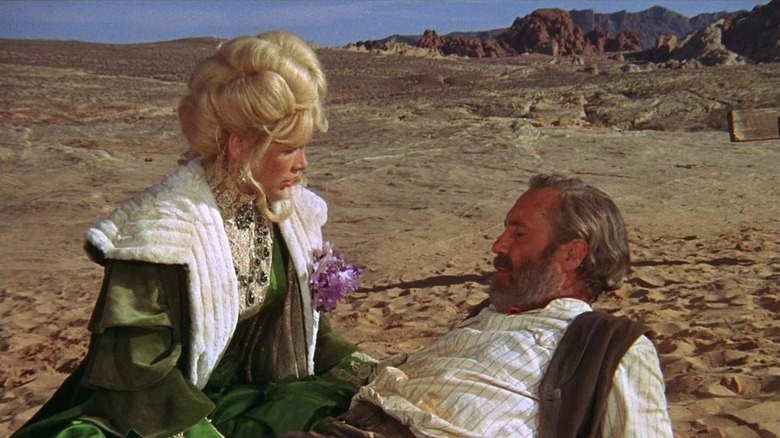 Cable Hogue encountering a lady in the desert in "The Ballad of Cable Hogue" (1970)