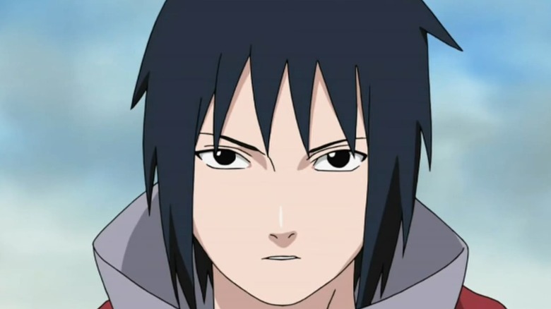 Sasuke staring at Killer Bee