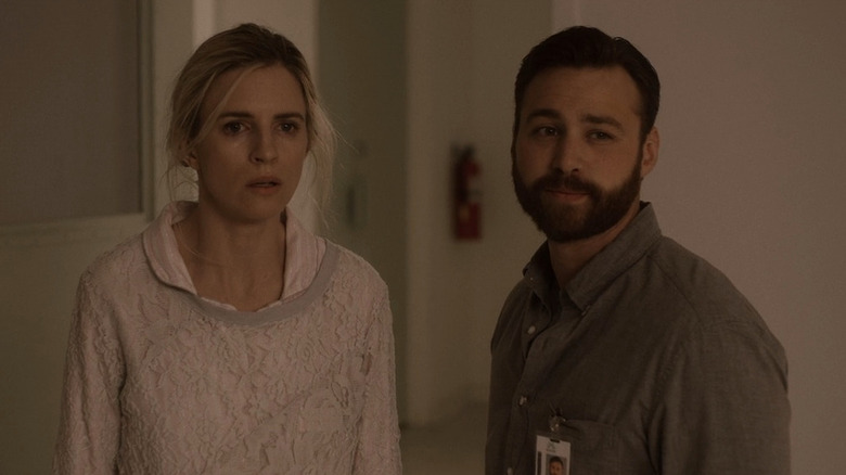 Prairie and Homer standing next to each other in a hospital hallway