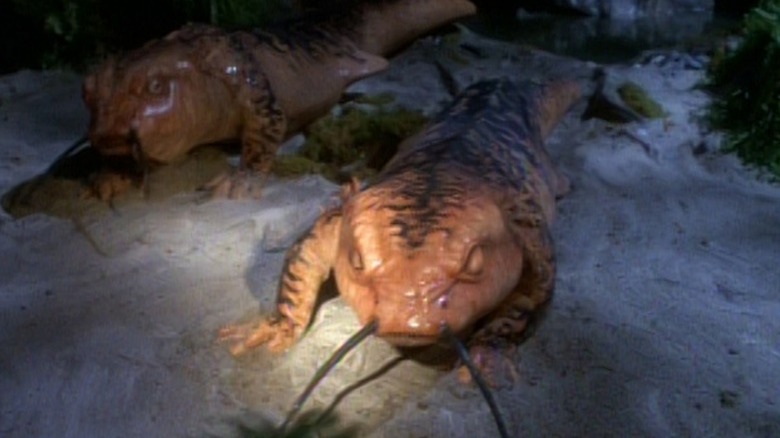 Two human salamanders in Star Trek Voyager Threshold (1996)