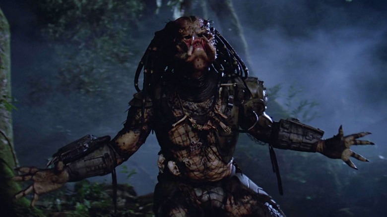 The Yautja growling in Predator (1987)