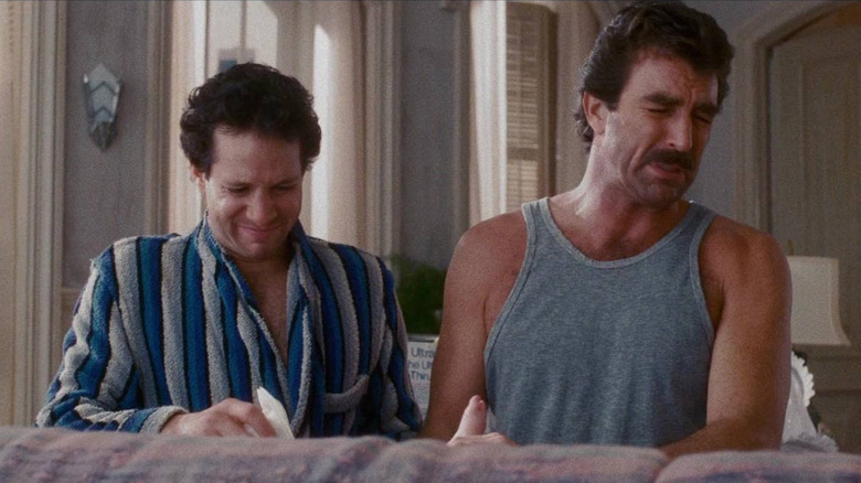 Michael Kellam and Peter Mitchell changing a diaper in Three Men and a Baby