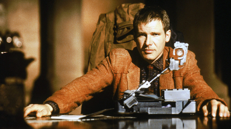 Rick Deckard interviews a replicant in 'Blade Runner' (1982)