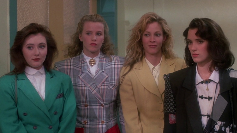 Duke, Chandler, McNamara, and Veronica in "Heathers" (1988)