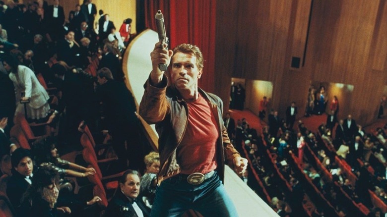 Detective Jack Slater hunting down baddies in Last Action Hero (1993)