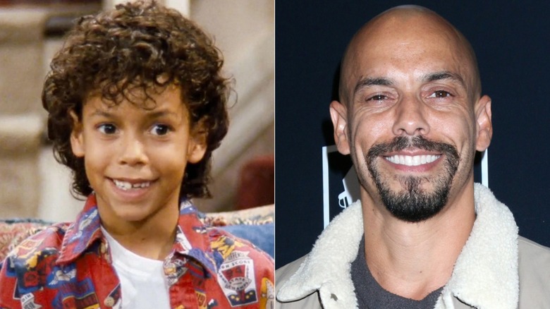 Richie smiling in "Family Matters" and Bryton James smiling at the "Grace Point" premiere in Los Angeles, California in 2025.