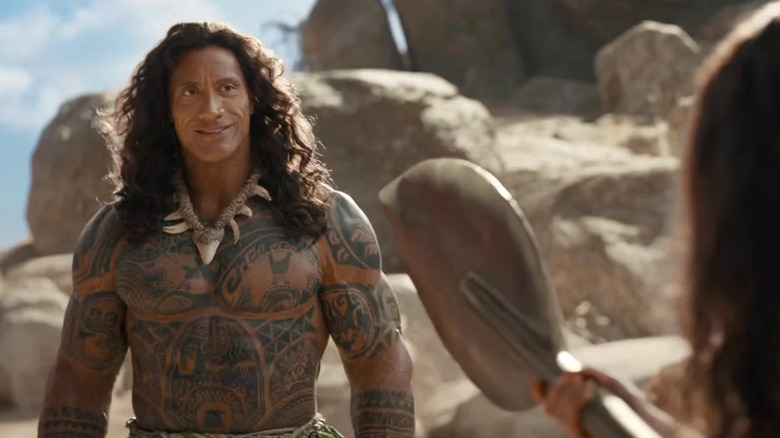 Maui smirking in Moana (2026)