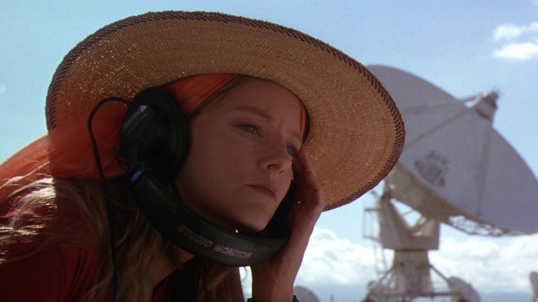 Dr. Ellie Arroway listening to headphones in Contact (1997)