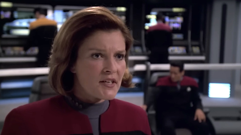 Kathryn Janeway speaking in Star Trek: Voyager