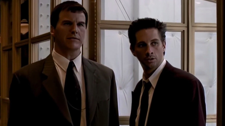 Ian Farve and David Hume standing together in Total Recall 2070