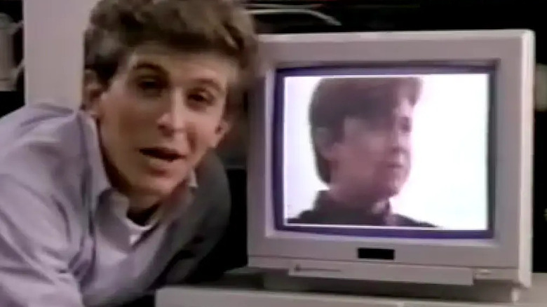 Charles Schlatter at a computer on Ferris Bueller