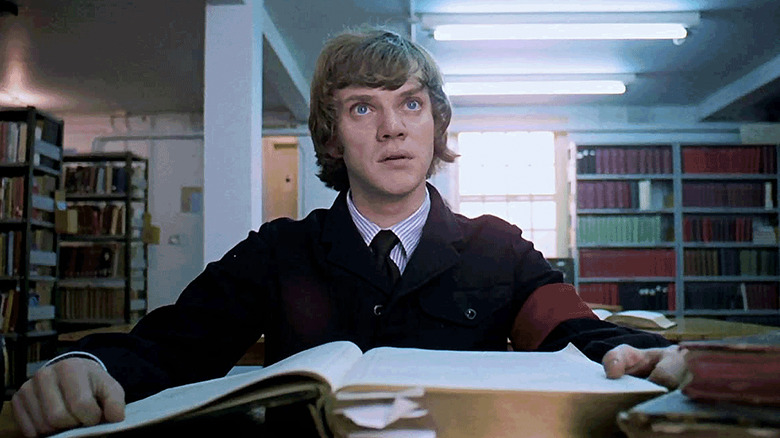 Alex in the library
