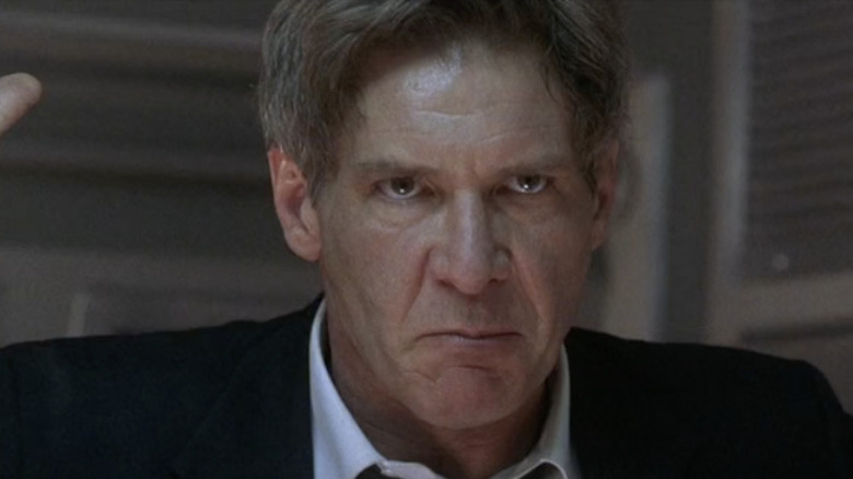 Harrison Ford scowls