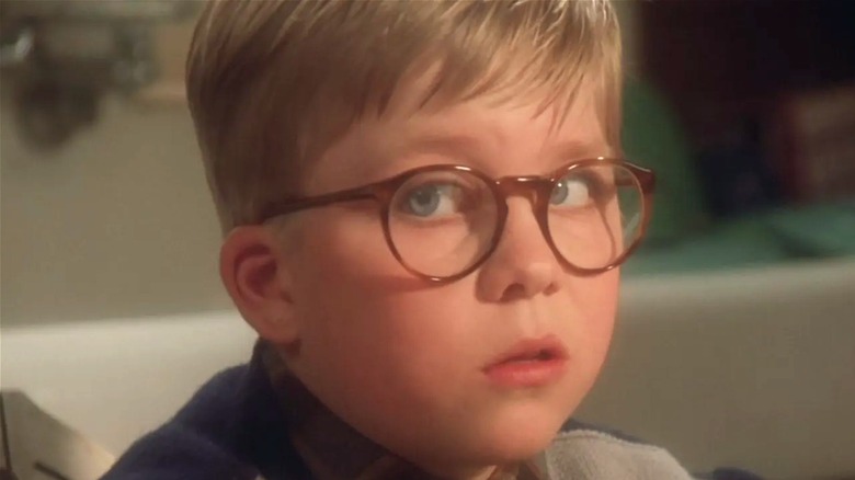 Ralphie in A Christmas Story looking up
