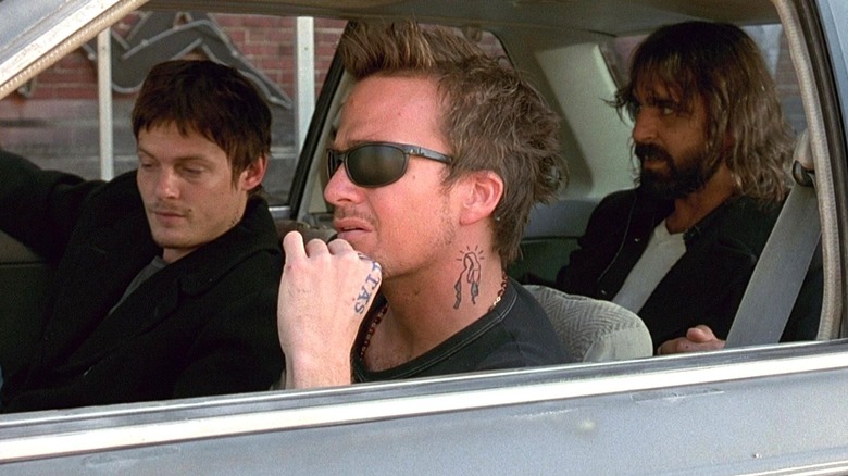 Murphy and Connor MacManus in a car with Rocco in The Boondock Saints