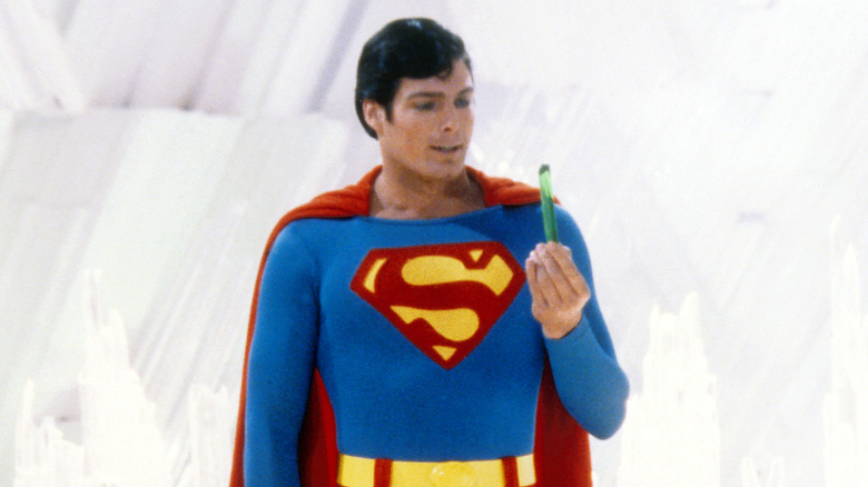 Superman holding a vial in Superman (1978)