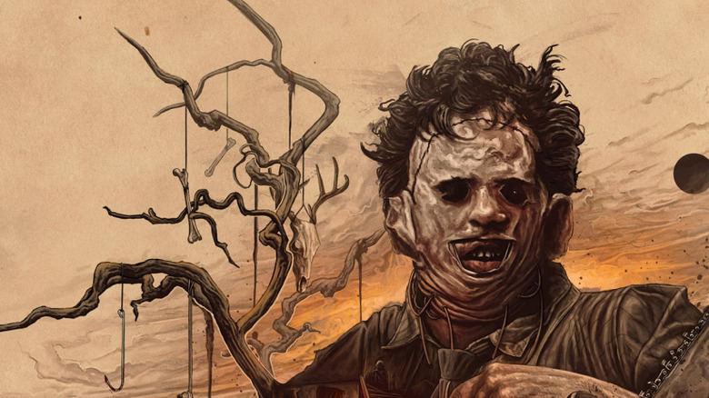 Leatherface with flesh mask
