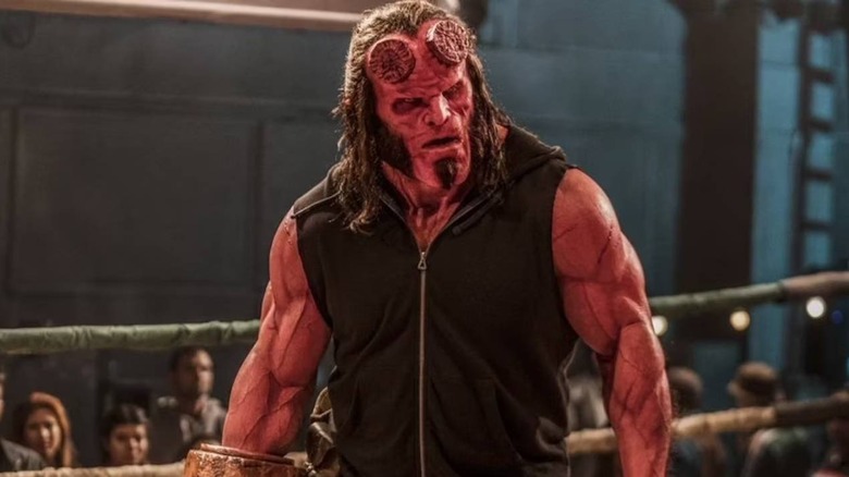 Hellboy in wrestling ring