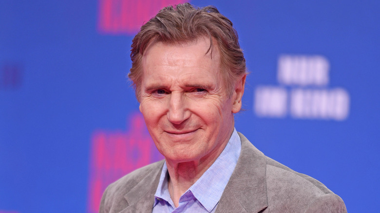 Liam Neeson at the premiere of "The Naked Gun" in 2025