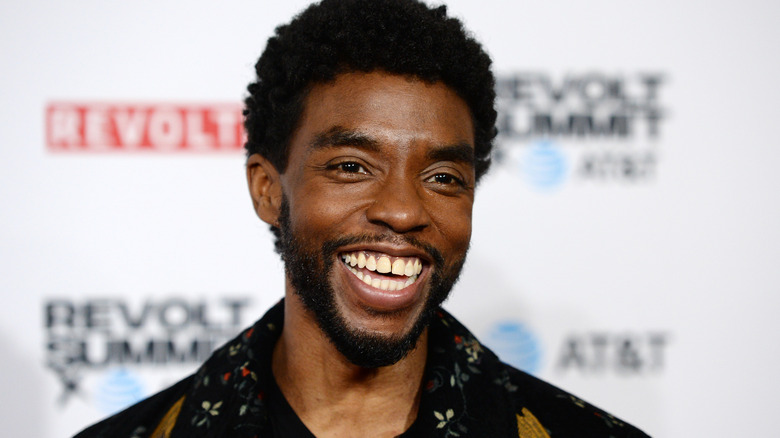 Chadwick Boseman smiling