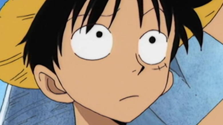 Monkey D. Luffy looking confused