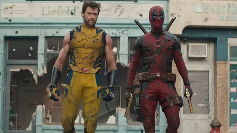 Wolverine and Deadpool walking