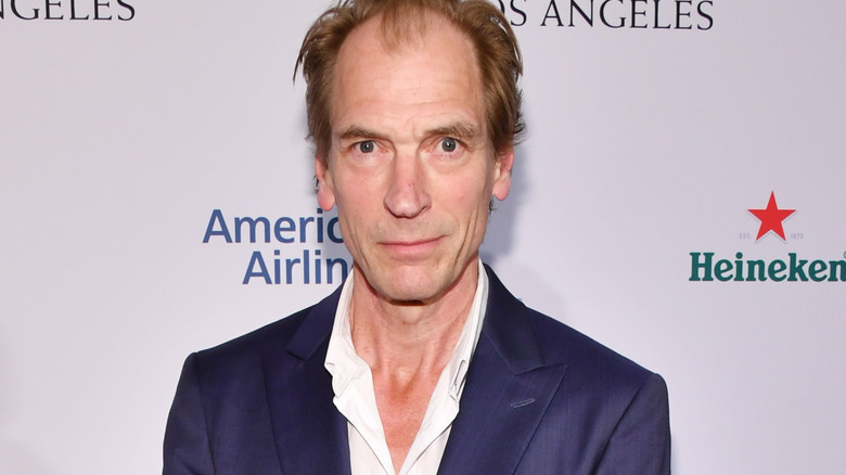 Julian Sands navy jacket