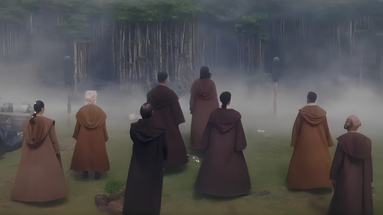 Group of Jedi facing forest