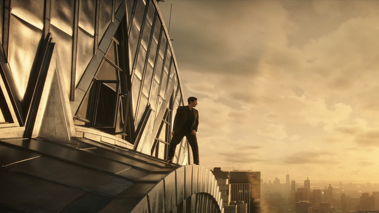 Cesar looking over city