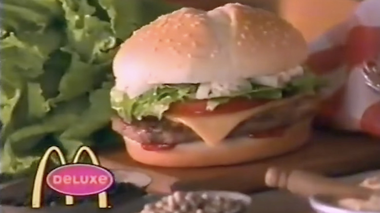 McDonalds Arch Deluxe burger in a TV ad